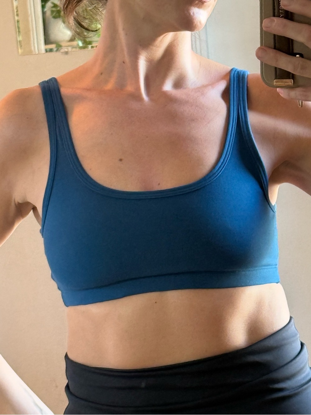Aritzia Golden Butter Mini Bra Top A/B Cup Nocturnal Blue Small
